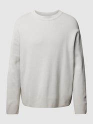 Strickpullover mit geripptem Rundhalsausschnitt von Tom Tailor Denim Grau - 2