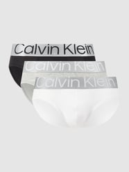 Slip met elastische band in metallic van Calvin Klein Underwear Grijs / zwart - 40