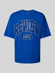 Oversized T-Shirt mit Label-Print von REVIEW Blau - 17