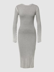 Midi-jurk met cut-out, model 'Ebba' van Gina Tricot Grijs / zwart - 10