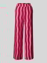 Wide Leg Stoffhose mit Label-Prints Modell 'Melody' von Colourful Rebel - 2