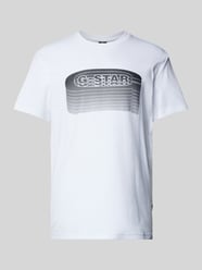 T-Shirt mit geripptem Rundhalsausschnitt von G-Star Raw Weiß - 40