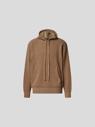 Hoodie in Strick-Optik von Roberto Collina Braun - 11