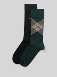 Socken aus Baumwoll-Mix im 2er-Pack Modell 'ARGYLE' von BOSS - 45
