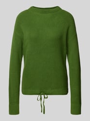 Sweter z dzianiny z wiązanym detalem od Jake*s Casual Zielony - 14