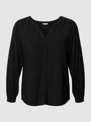 PLUS SIZE blouse met smokdetails van Tom Tailor Plus Grijs / zwart - 36