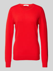 Regular Fit Strickpullover mit gerippten Abschlüssen von Christian Berg Woman Rot - 38