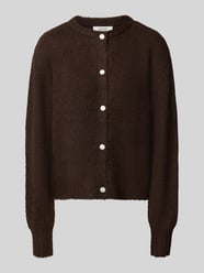 Cardigan mit Alpaka-Anteil und Rundhalsausschnitt Modell 'OTIA' von b.young - 4