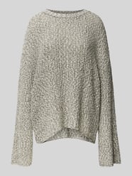 Oversized Strickpullover mit geripptem Rundhalsausschnitt von Gina Tricot Grau - 9