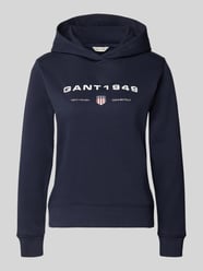 Regular fit hoodie met labelprint van GANT - 40