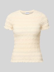 t-shirt z marszczonymi detalami i falistym wykończeniem od Jake*s Casual - 30