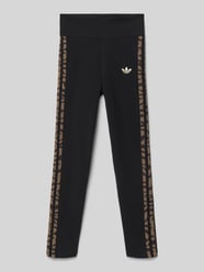 Legginsy z nadrukiem logo i elastycznym pasem od adidas Originals - 24