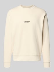 Sweatshirt mit Label-Print Modell 'SOHO' von Jack & Jones Beige - 4