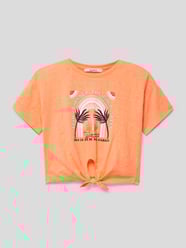 T-Shirt mit Label-Print von Garcia Rot - 21