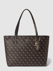 Torba tote z logo na całej powierzchni model ‘ELEMENTS’ od Guess Brązowy - 48