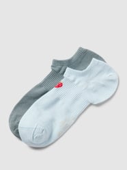 Sneakersokken met stretch in een set van 2 paar, model 'Silky Touch' van s.Oliver RED LABEL Blauw / turquoise - 22
