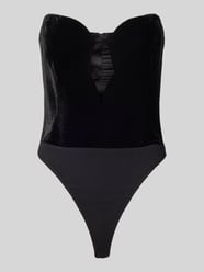 Body z aksamitu z odkrytymi ramionami model ‘ELENI’ od Bardot - 4