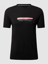 T-Shirt mit Label-Print von Tommy Hilfiger Schwarz - 17