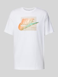 T-Shirt mit Label-Print von Nike Beige - 45