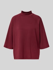 Sweatshirt met opstaande kraag en 1/2-mouwen, model 'BANU' van Soyaconcept Bordeaux - 46