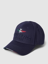 Cap mit Label-Stitching Modell 'CAPPELLINO' von Aeronautica Militare Blau - 40