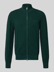 Regular Fit Strickjacke aus Baumwoll-Woll-Mix Modell 'HERRINGBONE TEXTURE ZIP' von GANT - 4