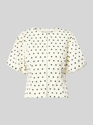 Slim Fit Bluse mit Puffärmeln Modell 'ANELA DOT' von Neo Noir - 7