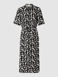 Midi-jurk met all-over bloemenmotief van Tom Tailor Denim Grijs / zwart - 47