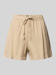 relaxed fit bermuda's van mix van viscose en linnen model 'GOA' van ONLY Beige - 44