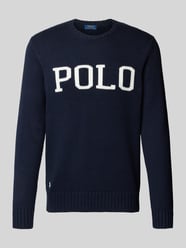 Strickpullover mit Label-Stitching von Polo Ralph Lauren Blau - 10