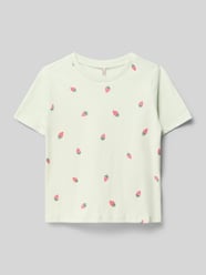 krój regular fit t-shirt z czystej bawełny model 'BEATE' od ONLY - 24