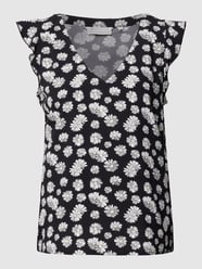 Blouse met volantmouwen van Tom Tailor Denim Zwart - 48