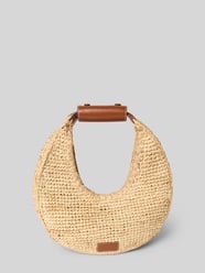 Handtas met draagband model 'MOON RAFFIA TOTE BAG' van Staud Beige - 5