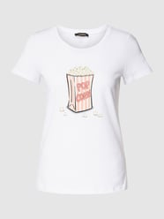 T-Shirt mit Motiv-Print von More & More Weiß - 5