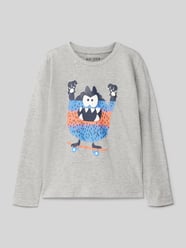 Longsleeve mit geripptem Rundhalsausschnitt von Blue Seven - 35