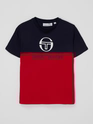 T-shirt z nadrukiem z logo model ‘Brave’ od SERGIO TACCHINI Czerwony - 28