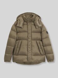 Regular fit gewatteerd jack met logomotief, model 'CORBINIAN5' van BOSS Beige - 7