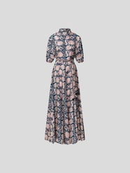 Seidenkleid mit floralem Allover-Muster von Hannah Artwear Lila - 19