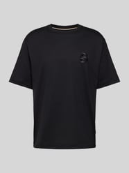 T-Shirt mit Label-Stitching Modell 'Tames' von BOSS Schwarz - 14
