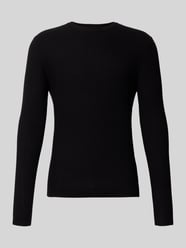 Slim fit pullover in gebreide look van viscosemix van Antony Morato - 12