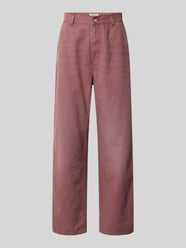 Loose fit broek met steekzakken, model 'Brandon' van Carhartt Work In Progress Fuchsia - 1