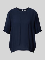 Bluse mit Rundhalsausschnitt von Tom Tailor Blau - 29