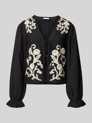 Bluzka o kroju regular fit z wiązaniem model ‘POLENE’ od VILA - 3