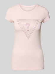 T-Shirt mit Ziersteinbesatz von Guess Pink - 10