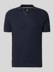 Slim Fit Strick-Poloshirt mit V-Ausschnitt von LERROS - 33