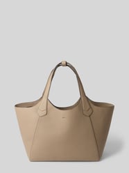 Torba shopper z naturalnej skóry z detal z logo od BOSS - 18
