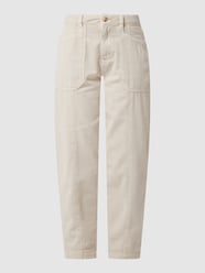 Cropped Barrel Mom Fit Jeans aus Baumwolle von Tom Tailor Denim Beige - 11