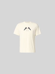 Regular Fit T-Shirt mit Logo-Print von Forét Beige - 39