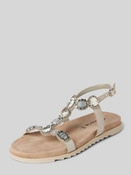 Sandalette mit Ziersteinbesatz von Tamaris Grau - 47