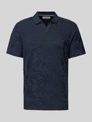 Poloshirt mit Jacquard-Muster von Tom Tailor Blau - 5